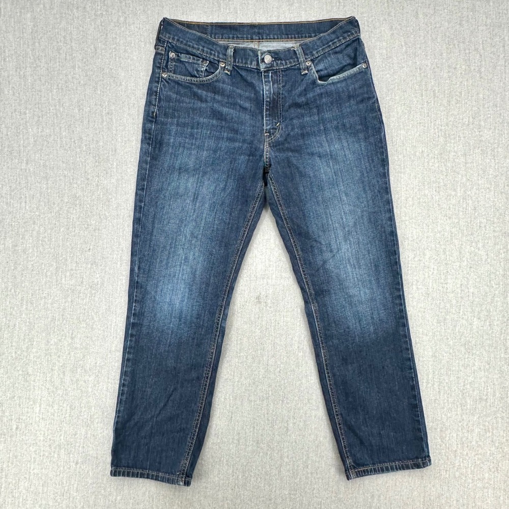 Levis 541 Athletic Taper Mens‎ Jeans 33x30 Dark Indigo Blue Stretch Denim